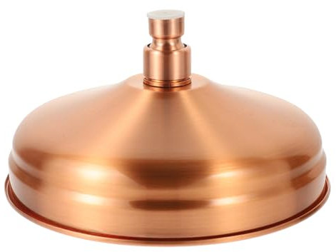 TOPBATHY Pomme de douche vintage en cuivre de 20,3 cm, rouge antique, buse d'arrosage haute pression, tête unique de rechange pour salle de bain, jardin, salle de bain, expérience cascade