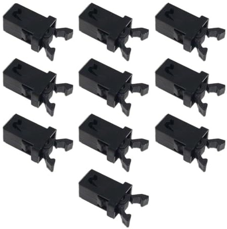 Eawfgtuw Plastic Self-Locking Trash Can Lock Clip Set, For Bin Latch Repair Catch Compatible with Touch Lid Kitchen Bins, Car Ashtrays, Storage Boxes, Black/White, E(Black-20pcs)