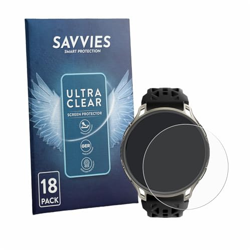 Savvies 18 Stück Schutzfolie für Amazfit Cheetah 2 Pro Displayschutz-Folie Ultra-Transparent