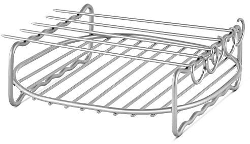 3hproducts Airfryer Accessory - Multi-Purpose XL Double Layer Rack with 5 Skewers - Compatible with XL Power Air Fryer Philips