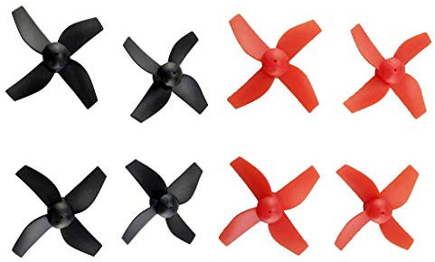 SM SunniMix 8pcs Propeller Ersatzpropeller für HS210 H36 E010 T36 NIHUI NH010RC Quadcopter, rot schwarz