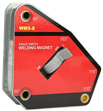 Magnetic Welding Holder,Multi-Angle Adjustable Switch On/Off Industrial Welding Magnet Square Clamp 60°/90°/110°/115°/165°,for Welding,Soldering,Marking Off,Pipe Installation