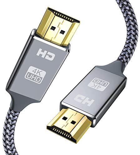 SNOWKIDS HDMI Kabel 15Meter, HDMI 2.0 Highspeed 18Gbps Vergoldete Anschlüsse Nylon Geflochtenes Kabel mit Ethernet/Audio Rückkanal, Kompatibles 4K UHD 2160p, HD 1080p, 3D PS3/4 PC