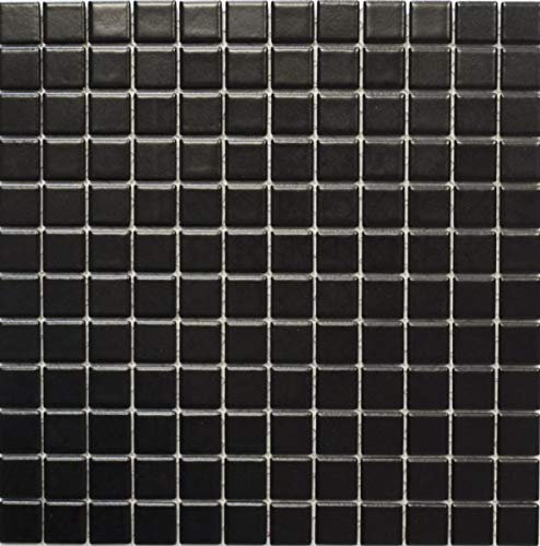 MOS18D-0311 Carreaux de mosaïque en céramique Noir mat