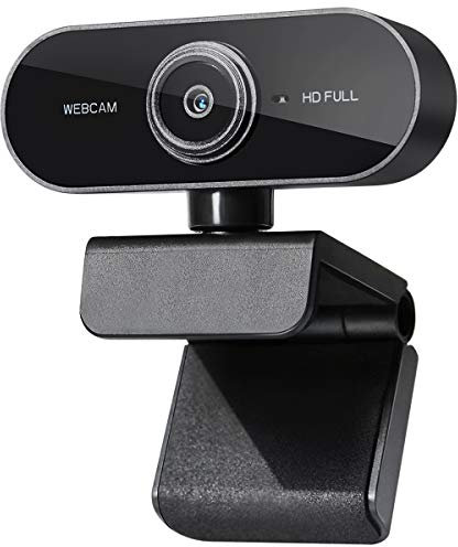 Webcam con Microfono, Fotocamera in Streaming 1080P Full HD per PC/Mac/Laptop, Plug And Play USB Wide Angle Web Cam per Youtube, Skype, Zoom, videochiamata Xbox One, Studio e conferenza