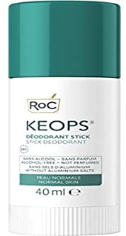 RoC - KEOPS Deodorant Stick - Antitranspirant - 24 Stunden Wirksamkeit - Alkoholfrei und Parfümfrei - Ohne Aluminiumsalzen - Normale Haut - 40 ml