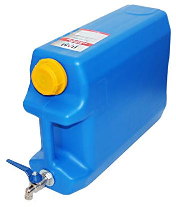 Systafex ® Kanister Wasserkanister Trinkwasser 10l mit Wasserhahn und Füllstandanzeige für LKW Camping