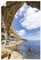 ARTLAND Wanddeko Poster & Kunstdrucke Wandposter 60x90 cm Hochformat USA Kalifornien San Diego Meer Küste Strand Felsen Grotte Sommer U1ZW