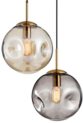 Glas Pendelleuchte Konkav-Konvex Kugel Kronleuchter Licht Luxus Einfache Deckenleuchte Deckenbeleuchtung Nachttischlampe Für Schlafzimmer, Bar, Esszimmer