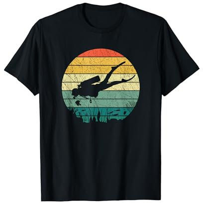 Scuba Diving Apparel By Zd - Ozeantaucher T-Shirt für Herren - Schwarz, S - Klassisch mit T-Ausschnitt im Rücken - Unisex Kinder