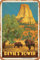 Hongxin Devil's Tower Wyoming Blechschild Dekoschild Retro Poster Metall Plakat Vintage Türschilder Deko Schild Blech Kunst Schilder Hof Bar Cafe Geschenk 20X30cm