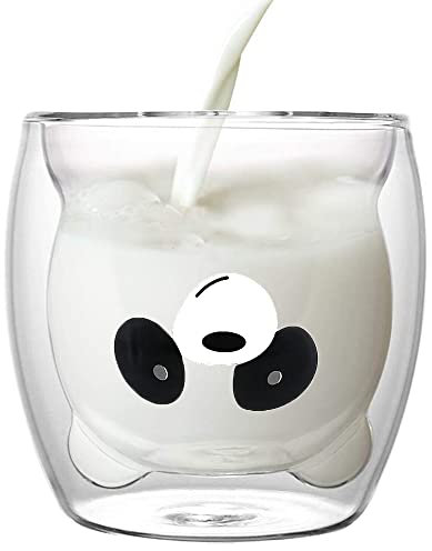 Niedliche Tassen Bär, Kaffeetassen, Kaffeetassen aus Glas, Doppelwandige Gläser Katze Becher, Doppelschicht, Wärmedämmung, Für Kaffee, Espresso, Cappuccino, Latte, Tee, Milch, Chai, Whisky
