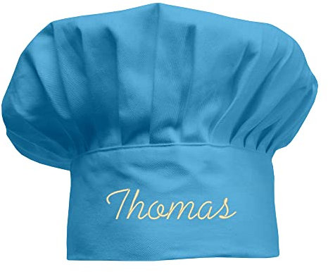 Amikado Toque de Chef Taille Enfant brodée - Ustensil de Cuisine à Personnaliser - Cadeau pour Enfant (Turquoise)