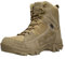 Stivali tattici militari militari, con cerniera, resistenti all'usura, antiscivolo, per attività all'aria aperta, da trekking, Marrone 1, 40 EU