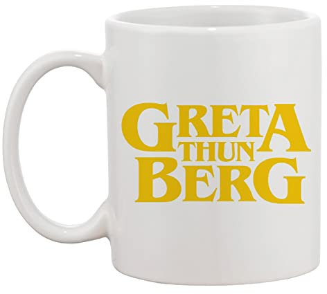 Greta Thun Berg Tazza In Ceramica Da Donna Uomo Caffè Tè Bianca Coffee Tea Mug Cup