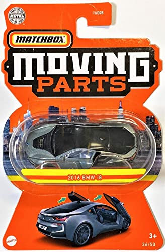 Matchbox 1:64 2016 BMW i8 Grau Sportwagen mit beweglichen Teilen