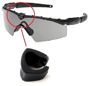 Galaxy Clip Gummi-Kits kompatibel Ersatz für Oakley Si Ballistic M Frame 2.0/3.0 Sonnenbrille, Schwarz, Schwarz