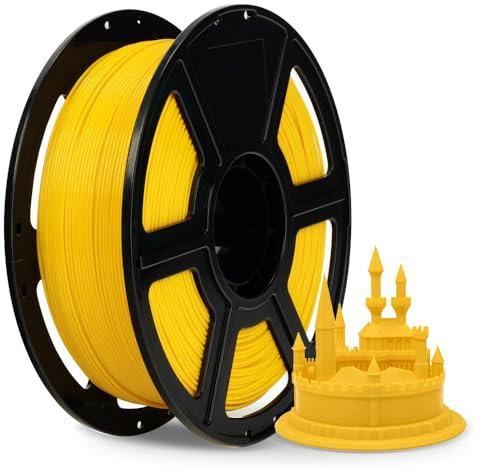 FLASHFORGE ABS PRO 3D-Drucker-Filament, Robuste und Hitzebeständige Filamente, 1kg Spule (2.2lbs), Maßgenauigkeit +/- 0,02 mm, Starke und Langlebige ABS-Verbrauchsmaterialien (Gelb)