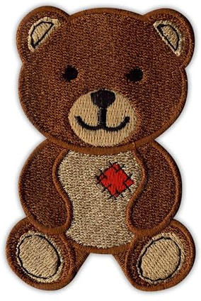 Teddybär – Braun – zum Aufbügeln auf der Rückseite – bestickter Aufnäher/Abzeichen/Emblem