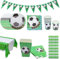 99Pcs Football Party Supplies Set, Boy Birthday Party Tableware Including Banner Paper Plates Cups Napkins Tablecloth for Kids Adults Sports Themed Football Birthday Party Decorations