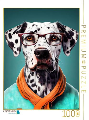 Puzzle · Hund Pepper | Lerne den hipsterischen Hund kennen · 1000 Teile · Lege-Größe 64 × 48 cm · CALVENDO Puzzle