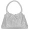 UBORSE Damen Clutch Abendtasche Glitzer Umhängetasche kleine Pailletten Handtasche Schultertasche Kette Tasche für Hochzeit Party Disko - Silber