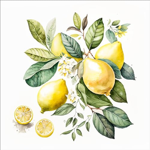 Pro-Art Glasbild Lemons I, 20x20 cm