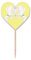Hip Becken, Glücks-Illustration, Zahnstocher, Flaggen, Herz-Etikett, Cupcake-Picks