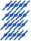 Lot De 20 Lames De Rechange En Plastique Pour Coupe-Bordure, Lame En Plastique Debroussailleuse, Accessoires Pour Coupe Bordure Sans Fil Garniture De Jardin (A,Bleu*20)