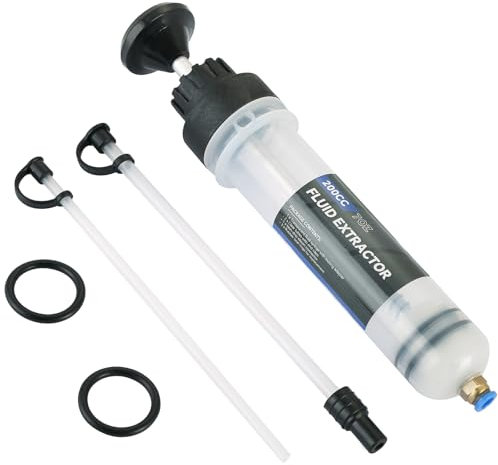 DASBET Oil Extractor Pump Manual Fluid Extraction Pump Oil Suction Syringe Brake Fuel Transfer Pump Fluid Extraction & Fill Pump Automobile Gear Oil, Brake Fluid And Coolant Replacement Tool (200 ML)