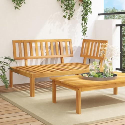 ZEYUAN Garten-Ecksofa aus Paletten Massivholz Akazie, Lounge Sofa Outdoor, Garten Loungemöbel, Gartensofa, Gartenlounge - 365844