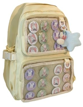 Sac à dos Kawaii, sac à dos avec inserts for épingles, sac à dos mignon for filles, femmes et hommes, sac à dos avec inserts for l'école, sac à dos Itabag, sac à dos de randonnée, sac à usage quotidie