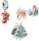 Rimgoris Charm-Anhänger aus 925er Sterlingsilber für Damen, Armbänder, Halskette, Weihnachtsmann, Weihnachtsbaum, Süßigkeiten, Schneeflocke, Lebkuchenmann