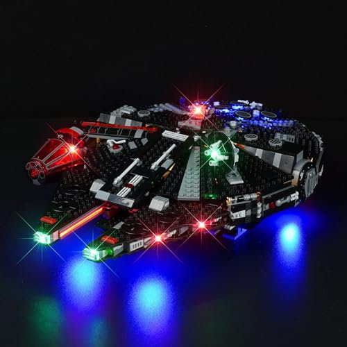 cooldac LED-Licht Kit Kompatibel mit Lego 75389 Dark Millennium Falcon, LED Beleuchtungsset Kompatibel mit Lego 75389(nur Lichter, Keine Modelle) (75389 Dark Millennium Falcon)