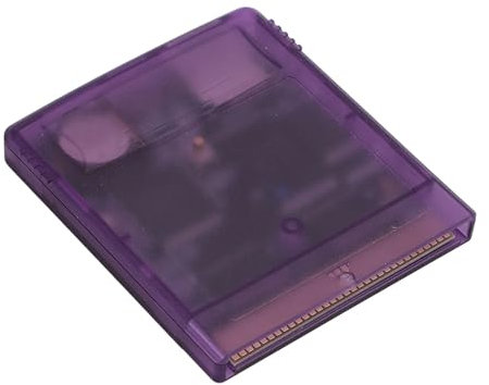 Gameboy Color Professionelle Spielvideokassette,Spielvideokassettenkarte mit 8G-Speicherkarte Advance SP, Anpassbare Tastenfunktionen,Stabiler Datenspeicher für (lila transparent)