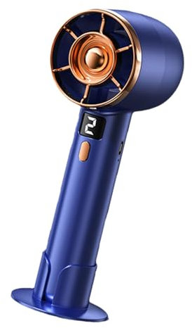 Ventilador de mano ligero, pequeño ventilador portátil de mano,Ventilador de mano pequeño y ligero - Fuerte ventilador pantalla digital 5 velocidades USB recargable para mujeres, hombres, viajes, camp