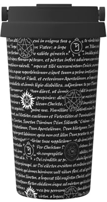 SamLng Supernatural Inspiration Carry Isolierter Kaffeebecher – mit Griff, Reisebecher, hohe Kapazität, für Zuhause, Büro und unterwegs
