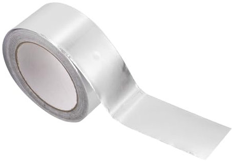 COSMEVIVI 1 Rollo Cinta aislante térmica conductos de aluminio cinta para conducto de aire acondicionado cinta de climatización cinta adhesiva de ca cinta térmica papel de aluminio Silver