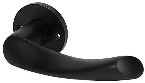 Poignée de Porte, Poignée de Porte Avant, Boutons de Porte avec Serrure, Serrure de Porte Intérieure Silencieuse, Leviers de Porte de confidentialité, Européen Noir, pour