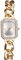 JewelryWe Damenuhr Klein Rechteckige Uhr: Glitzer Strass Analog Quarz Armbanduhr Damen Gold Edelstahl Kettenarmband Ultradünne Diamantuhr mit Eckigem Zifferblatt & Diamantlünette