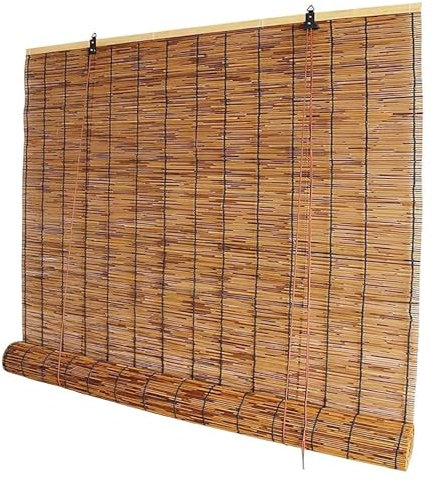 YZJTSXQHY Store Bambou Exterieur 70% d'Occultation - Store Enrouleur Naturel pour Jardin Véranda, Personnalisable, 100x200 160x200 180x200cm
