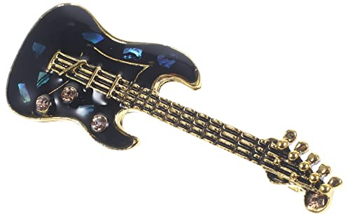 Healvian Gitarrenbrosche aus Legierung für Damen Elegante und Einfache Anstecknadel als Modische Kleidung Dekoration für Festival und Alltag