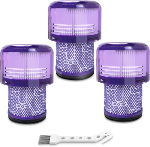 Ersatzfilter für Dyson V11 V15 V15s SV14, 2 Pack Filter & 1 Reinigungsbürste Kompatibel mit Torque Drive Animal Complete Extra V15 Detect V15s Staubsauger, Vergleiche mit Teil 970013-02