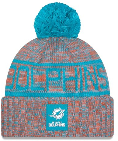 New Era Men's NFL 2025 Sideline Cold Weather Cuffed Knit Hat with Pom