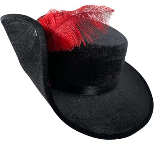 Ymxygz Herren-Fedoras, Musketierhüte Für Erwachsene, Klassische Trilby-jazzhüte Der 1920er Jahre, Manhattan-hüte Breiter Krempe, Federdekor, Vintage-Zoro-mützen