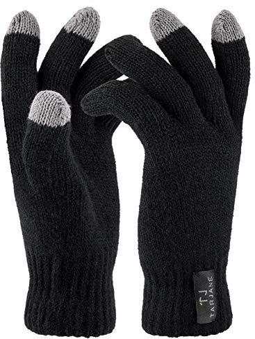 Tarjane® Herren Thermo Handschuhe Touchscreen Funktion TOG 1.9 Schwarz S/M