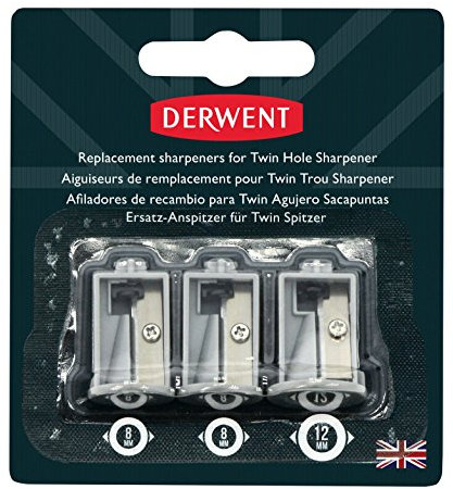 Derwent Ersatz batteriebetrieben Twin Loch Spitzer (3 Stück)