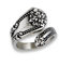 Victorian Flower Spoon Ring Stainless Steel Open Wrap Vintage Band Sizes 7-10