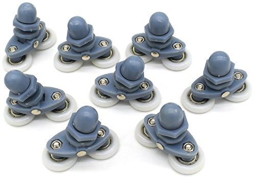 Set mit 8 Doppelrollen für Duschkabinentür, 25 mm Durchmesser, Ersatzteile