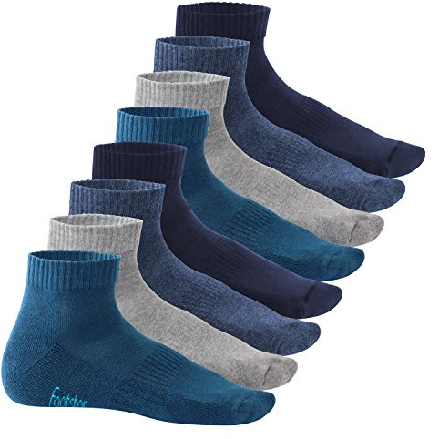 Footstar Damen & Herren Kurzschaft Socken mit Frottee-Sohle (8 Paar) Sneak It!